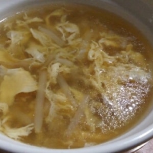 中華風～もやしと卵の簡単スープ